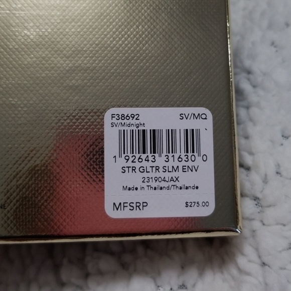 Coach F38692 Star Glitter Envelope Wallet Blue - Picture 4 of 8